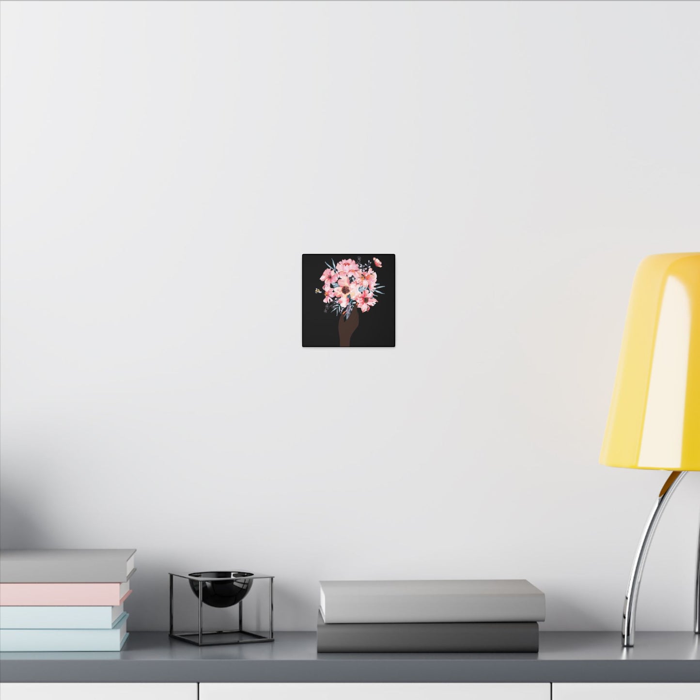 Bloom Held Softly Black canvas, Stretched, 0.75" (Multi-Size)