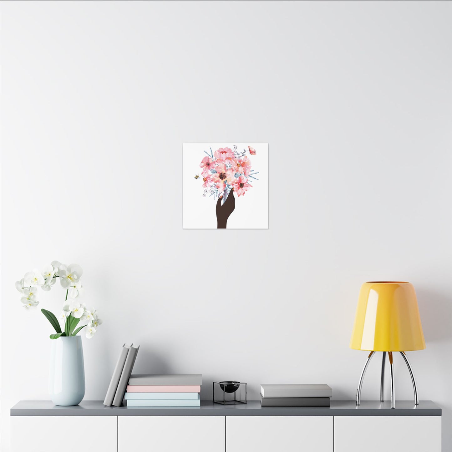 Bloom Held Softly  White Matte Canvas, Stretched, 0.75" (Multi-Size)