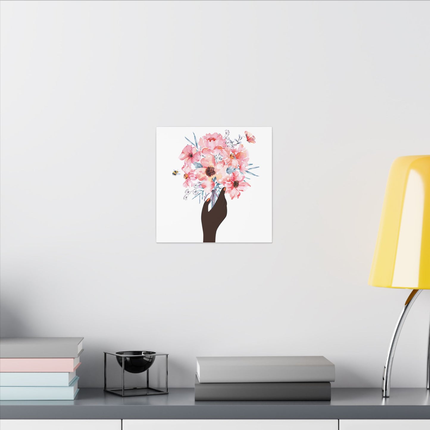Bloom Held Softly  White Matte Canvas, Stretched, 0.75" (Multi-Size)