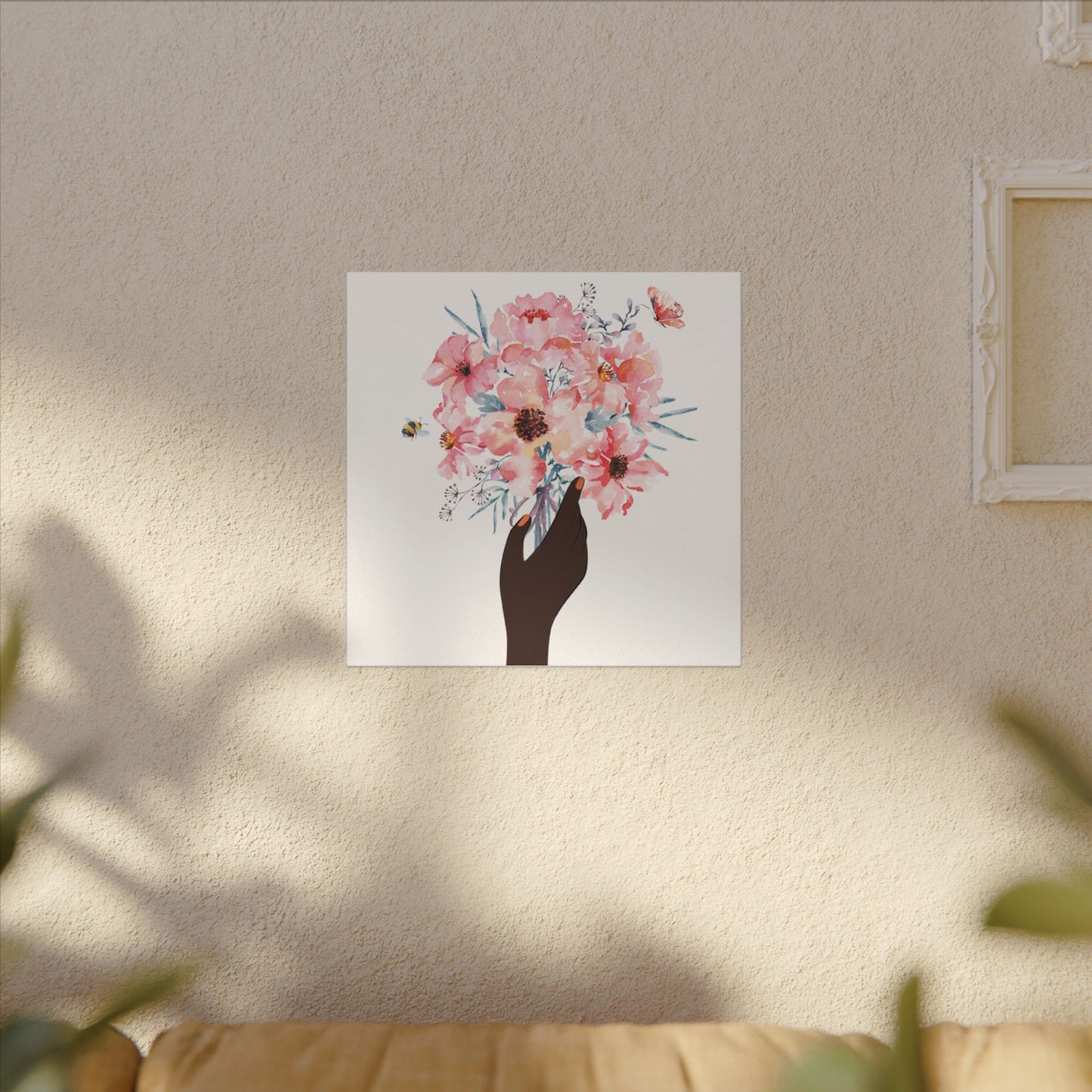 Bloom Held Softly  White Matte Canvas, Stretched, 0.75" (Multi-Size)