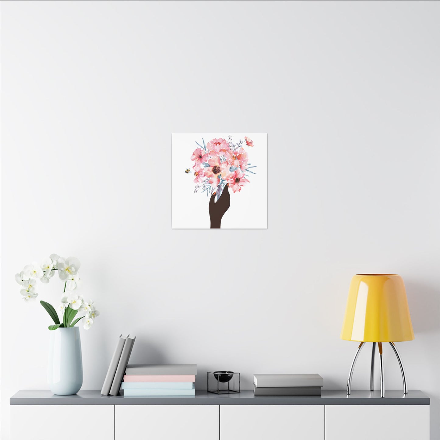Bloom Held Softly  White Matte Canvas, Stretched, 0.75" (Multi-Size)
