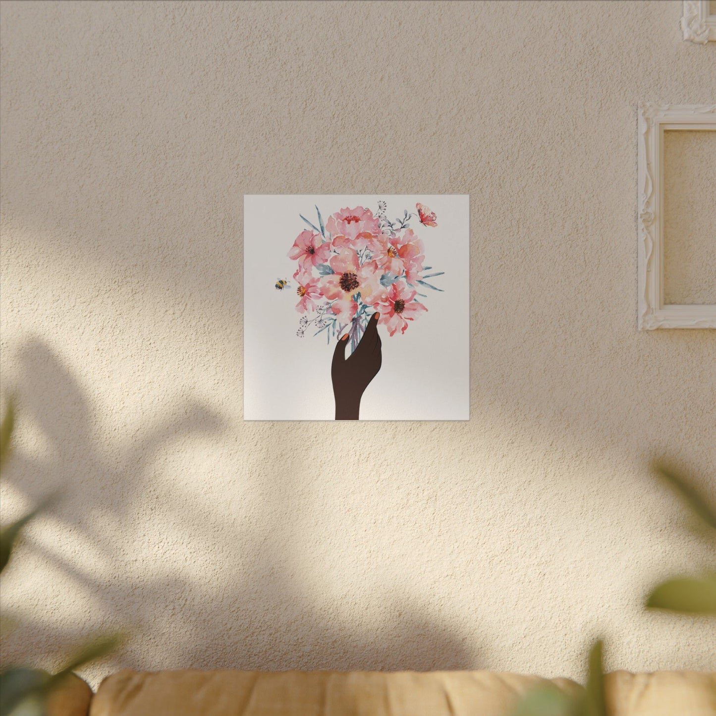 Bloom Held Softly  White Matte Canvas, Stretched, 0.75" (Multi-Size)