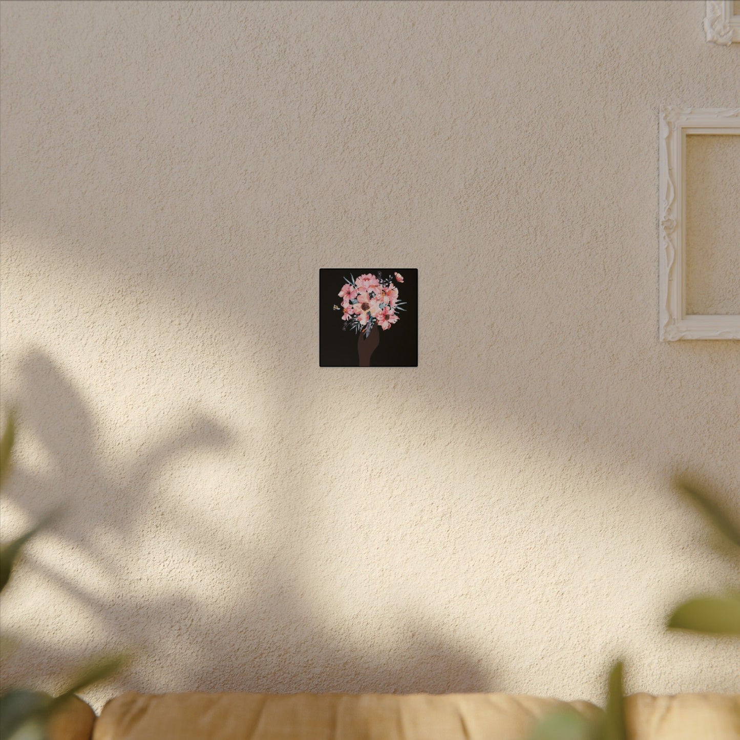 Bloom Held Softly Black canvas, Stretched, 0.75" (Multi-Size)